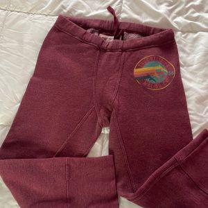 Maroon colored Capri styles sweatpants. I am also selling the matching hoodie.